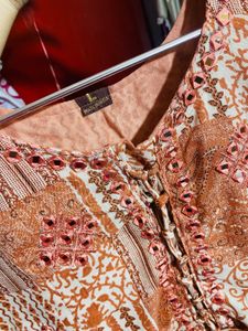 Boho Patchwork Tiered Kurta with Tassel Tie