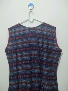 Horizontal Floral Print Multi Colour Kurta