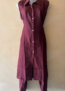 Maroon Kurta Set