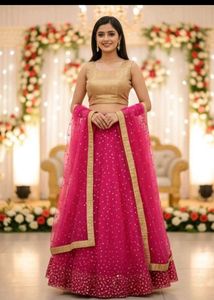 Pink Polka Dot Ethnic Skirt