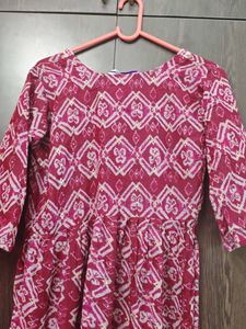 Maroon Printed Kurta with Dupatta