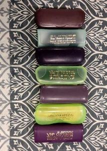 Set of 7 Hard Plastic Assorted Eyeglass Cases