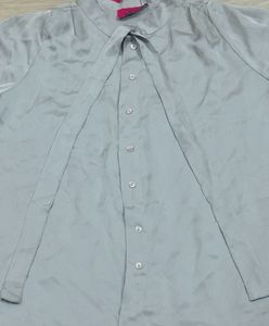Light Gray Button-Up Shirt