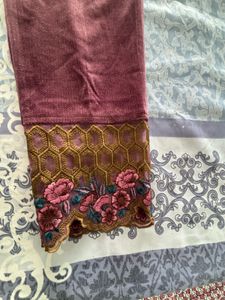 Elegant Velvet Kurta Set with Dupatta