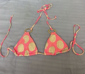 Pink Polka Dot Bikini Top