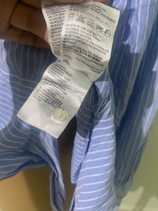 H&amp;M Blue Tie-Waist Top