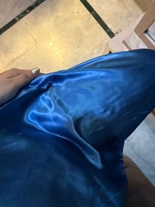 Elegant Blue Satin Midi Dress🦋❤️
