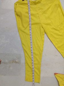 Bright Yellow Chikankari Kurta Set