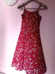 Chic ❤️ Red Floral A-Line Dress – Super Cute &amp; T