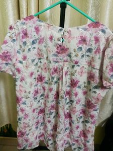 Floral Print Blouse with Sequins