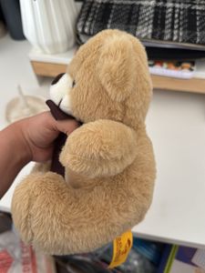 Soft Teddy Bear with Brown Ribbon