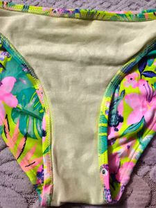 Vibrant Tropical Print Bikini Bottoms