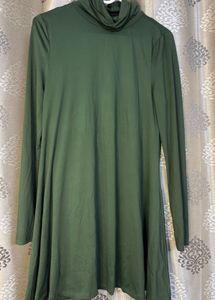 Green Turtleneck Dress| Elegent and stylish