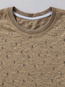Boys’ Brown Marled Micro-Print T-Shirt