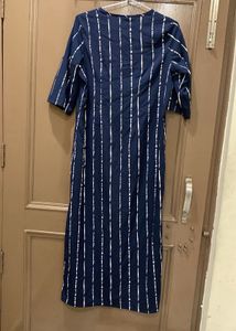 Stylish Blue Striped Long Kurta