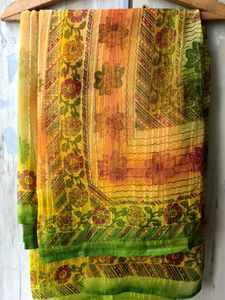 Simple Saree With Floral Print