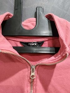 Pink Cropped Sweatshirt