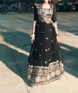 Black Embellished Lehenga Choli Set