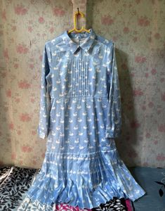 Swan Print Dress