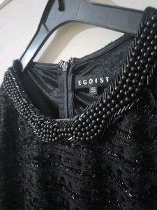 Black Egoist KOREAN style Top With Slit