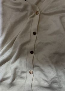 Cream V-Neck Cardigan