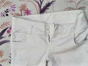 White Distressed Skinny Jeans