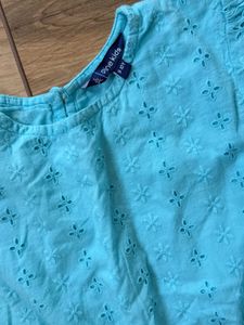 Charming Blue Eyelet Dress