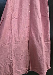 Classy Peach Midi A line Dress