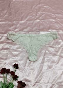 Lace Trim Thong Panties (3-Pack)