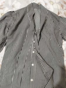 Stylish Striped Button-Up Shirt crop top