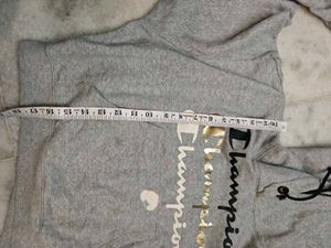 Y2K Cropped Champion Grey Hoodie