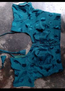 Satin Saree With Blouse 36 Size