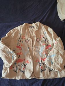 Embroidered shrug
