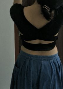 Full Denim Classic Skirt