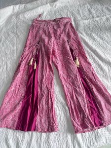 Pink Geometric Print Palazzo Pants