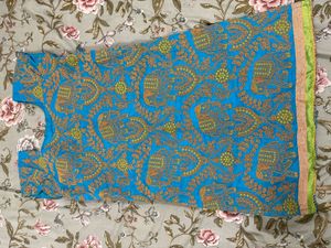 Blue Elephant Print Kurta