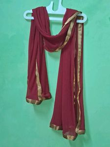 Maroon & Gold Dupatta