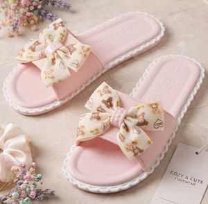 Cute Bear Bow Slide Sandals