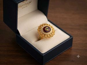 Exquisite Kundan &amp; Pearl Statement Ring