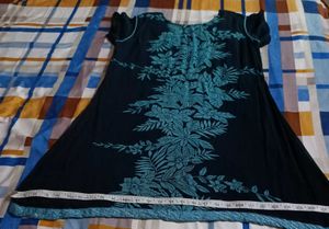 Beautiful Floral embroidery Print Kurta