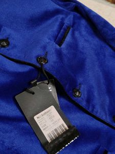 Men's Royal Blue Velvet Blazer