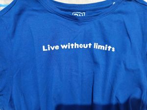 Blue "Live Without Limits" T-Shirt