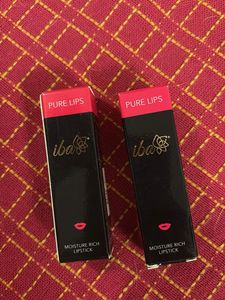 2 shades Iba Pure Lips Moisture Rich Lipstick