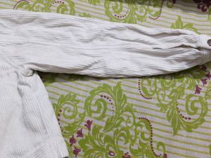 White Corduroy Cropped Jacket