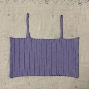 Lavender Ribbed Crop Top