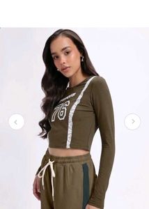 Fitted Crop Top with Lace