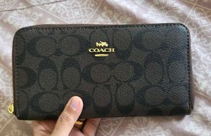 Coach Signature Zip Around Wallet