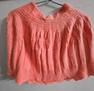 Stylish Peach Knitted shrug
