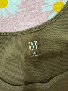 (XS) GAP Brown Ribbed Tank Top
