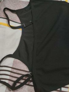 Simple Black Spaghetti Strap Dress